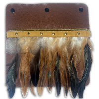 BellaMagio | Los Frontpaneel voor crossbody tas | Shaman | veren bruin